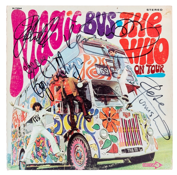  THE WHO. Magic Bus: The Who On Tour LP Signed by Original L...