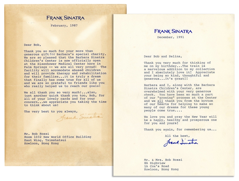  SINATRA, Frank (Francis Albert Sinatra) (1915-1998). Two ty...