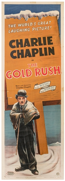  The Gold Rush. United Artists, R-1942. British door panel c...