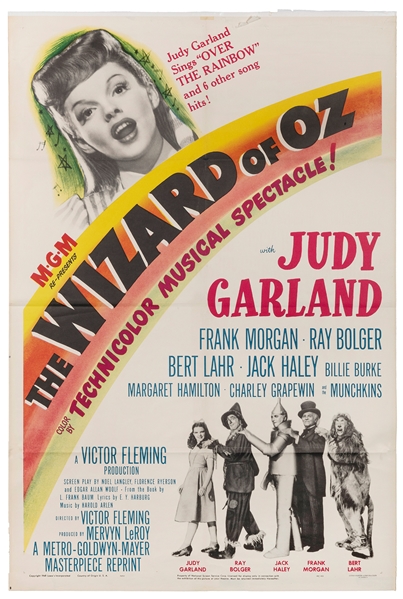  The Wizard of Oz Re-Release Poster. Metro Goldwyn-Mayer, R-...