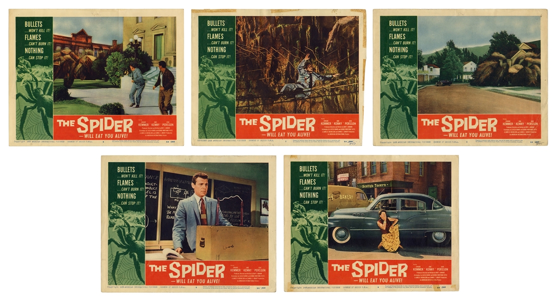  The Spider. American International, 1958. Lobby cards (5). ...
