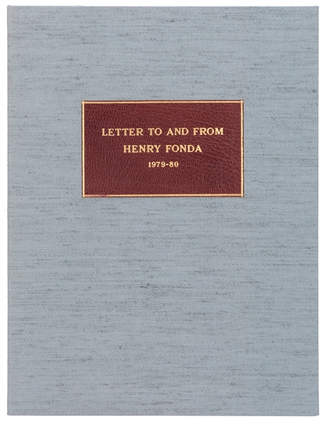  FONDA, Henry (1905–1982). Typed letter signed (“Henry Fonda...