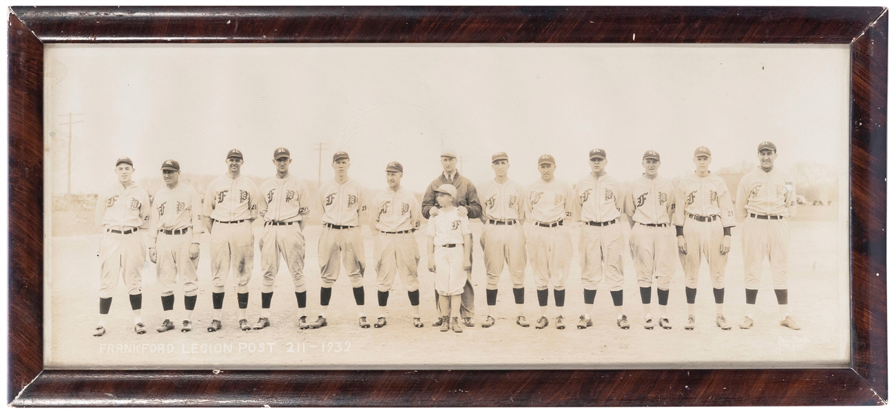  [BASEBALL]. Frankford Legion Post panoramic baseball team p...