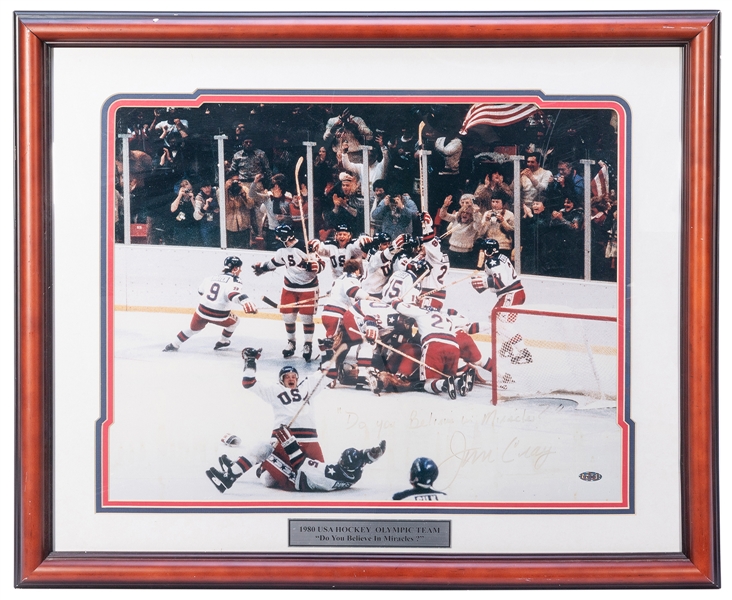  [HOCKEY]. 1980 USA Hockey Olympic team photograph inscribed...