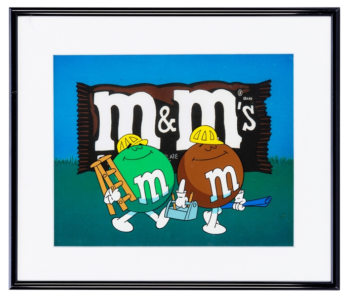  M & M Candy Animation Cel. 1980s. “M & M” chocolate covered...