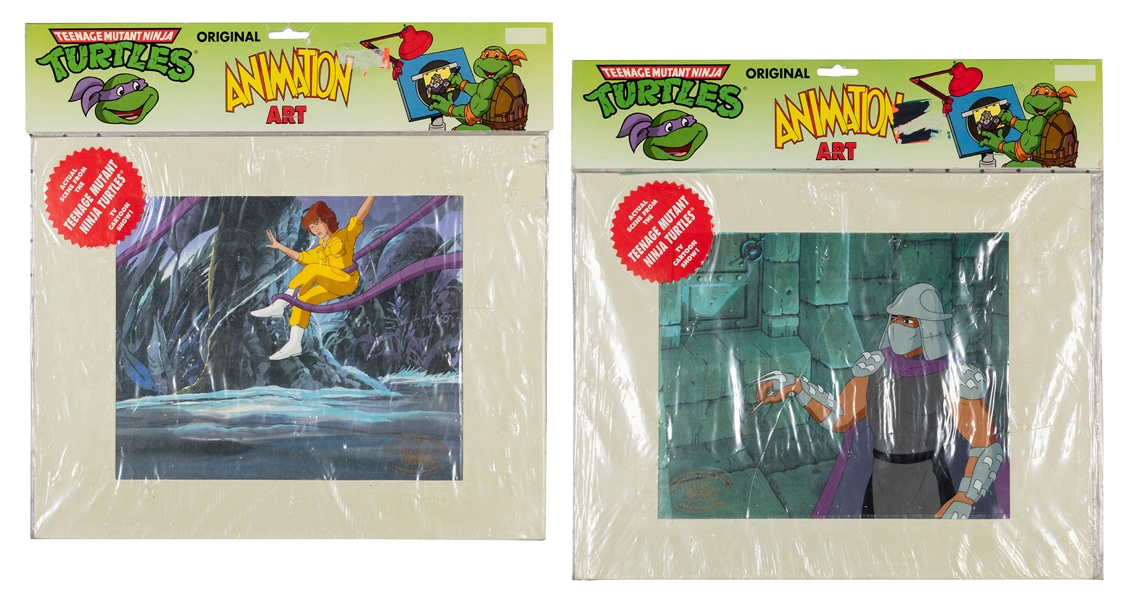  Teenage Mutant Ninja Turtles Animation Cels. 1980s. Two “ac...
