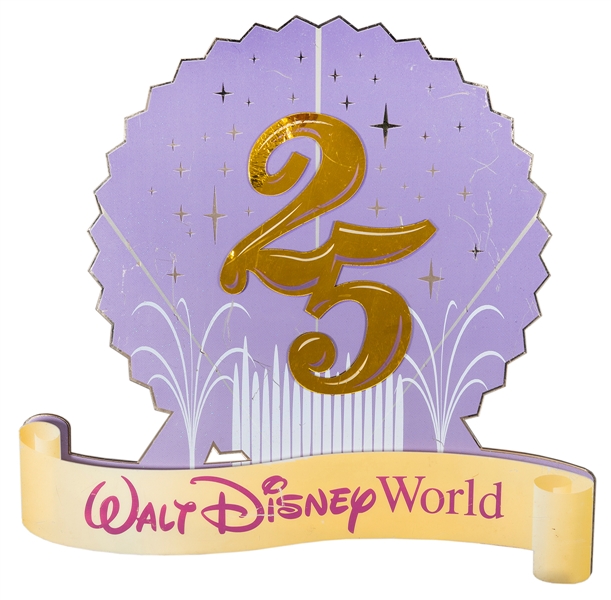  Walt Disney World 25th Anniversary Celebration Sign. Circa ...