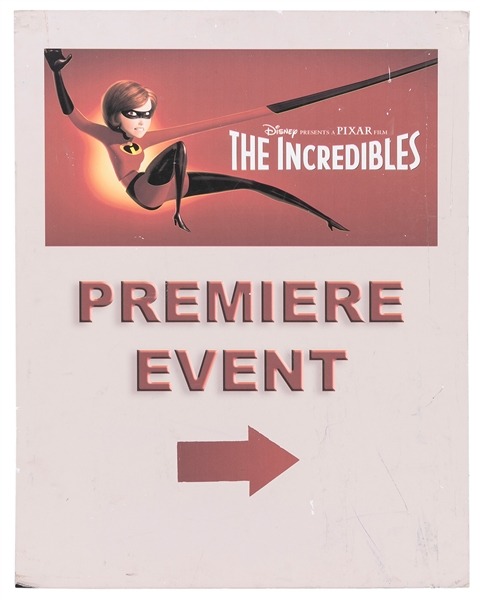  The Incredibles Premiere Event Sign. 2004. Original event s...