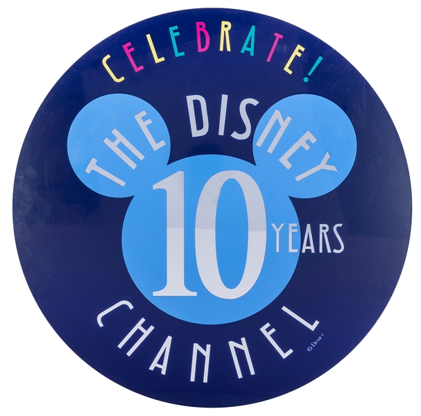  Celebrate! Disney Channel 10 Year Anniversary Lamppost Sign...