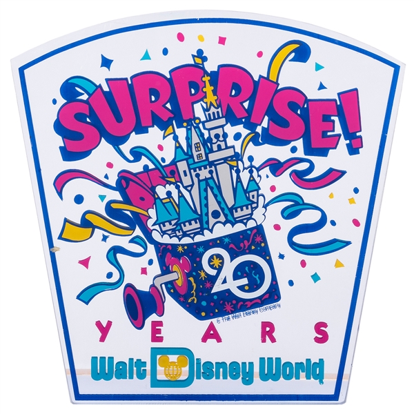  Surprise! 20 Years Walt Disney World Prototype Lamppost Sig...
