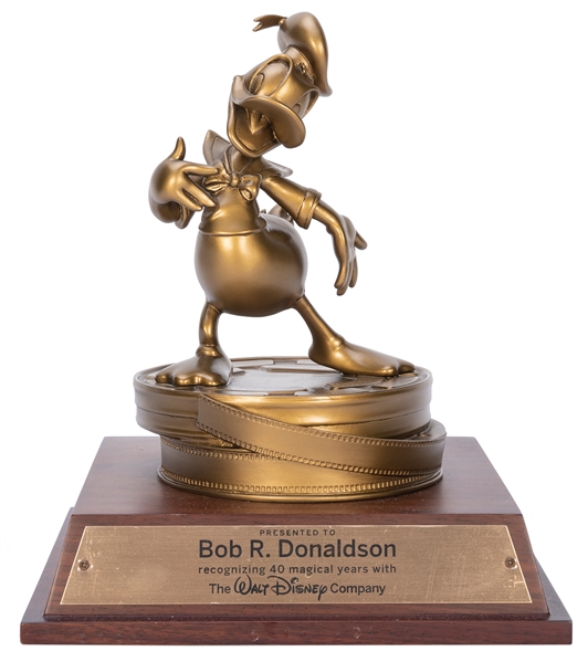  Donald Duck Disney Service Award. Bronze award depicting a ...