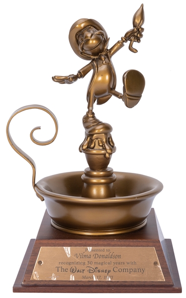  Jiminy Cricket Disney Service Award 1983. Bronze award depi...