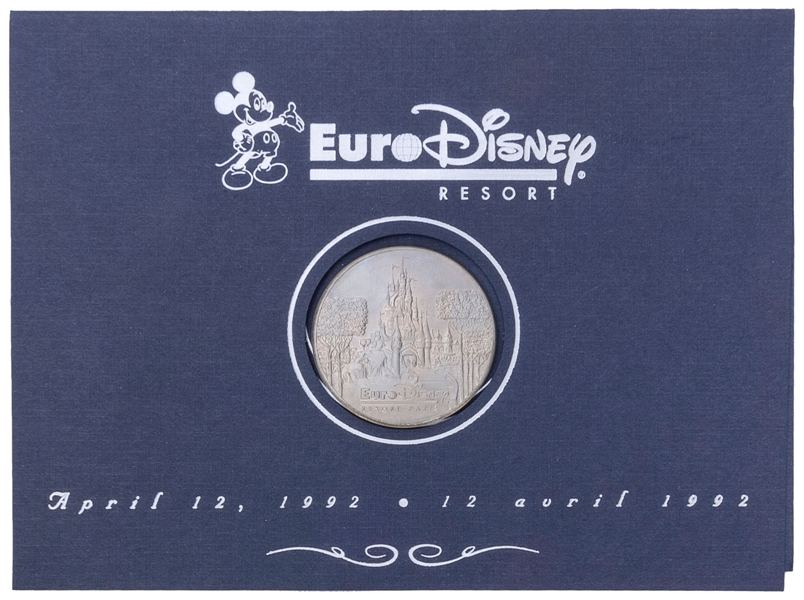  Euro Disney Resort Grand Opening Commemorative Medallion. 1...