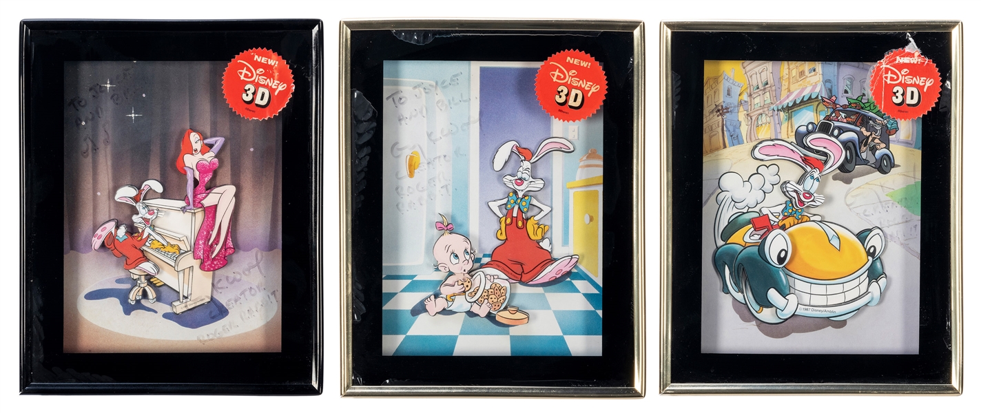  Trio of Signed Who Framed Roger Rabbit? 3D Displays. Circa ...