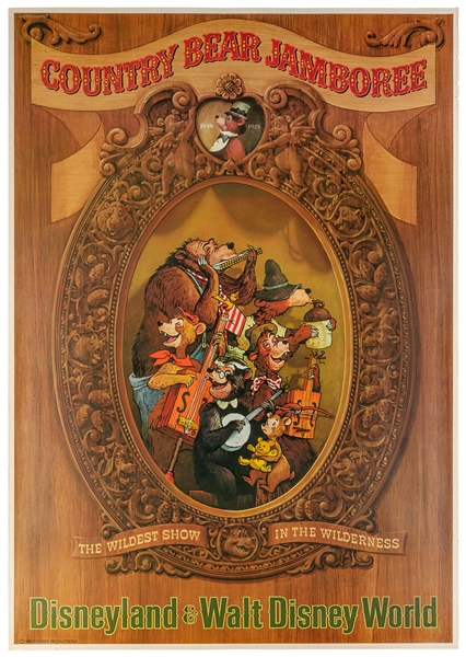  Country Bear Jamboree Attraction Poster. Walt Disney Produc...