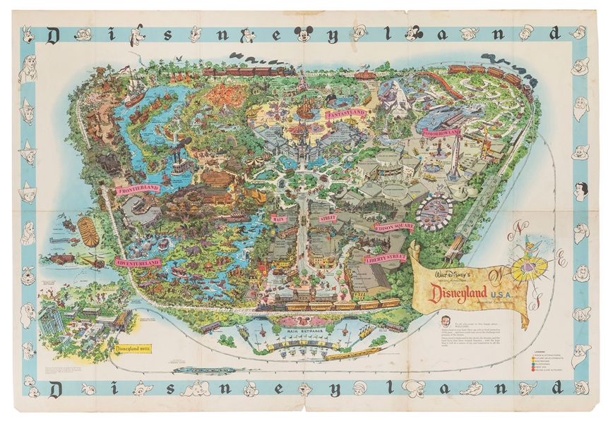  Disneyland 1962 Souvenir Map. Walt Disney Productions, 1962...