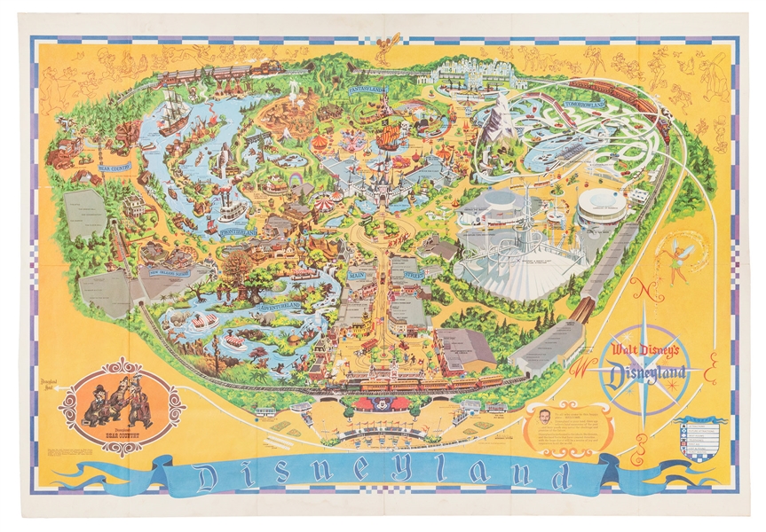  Disneyland Souvenir Map. 1972. Walt Disney Productions, 197...
