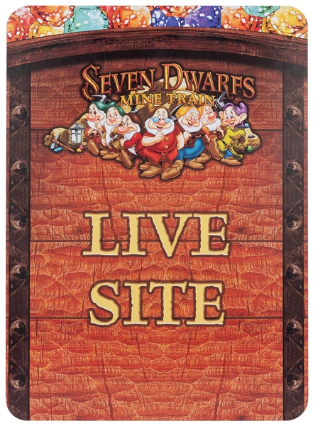  Seven Dwarfs Mine Train Live Site Sign. Walt Disney World, ...