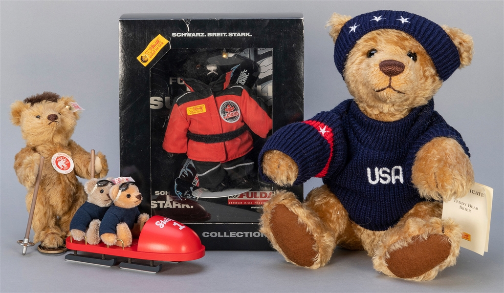  Steiff Winter Sports Limited Edition Bears (4). Including S...