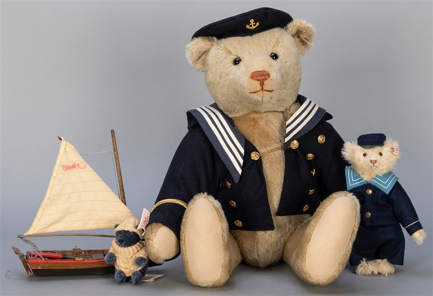  Steiff Trio of Nautical / Maritime Teddy Bears. Including S...