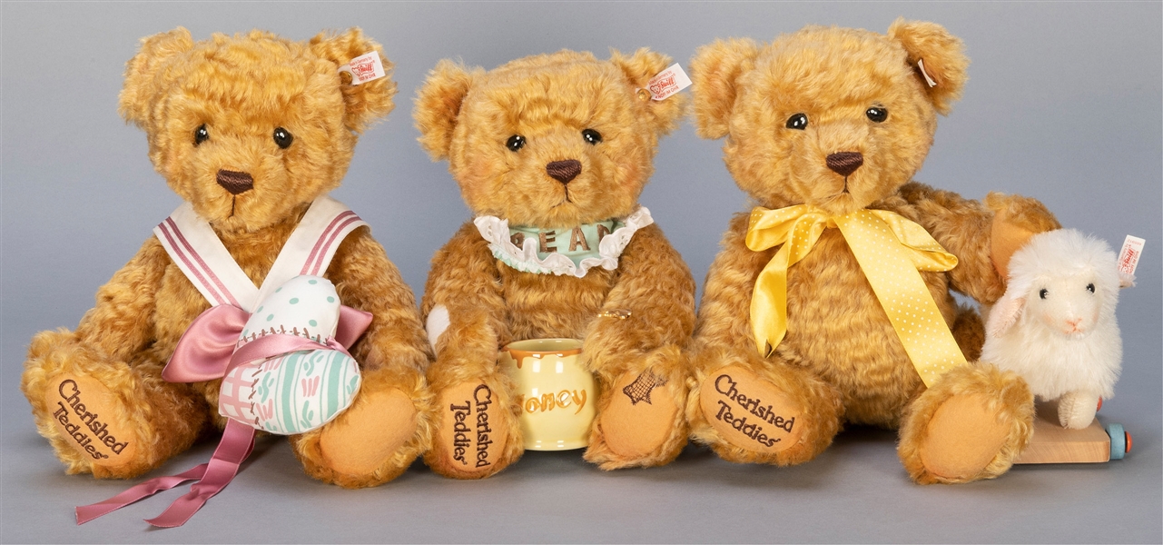  Steiff Trio of “Cherished Teddies” Bears. Including Teddy B...