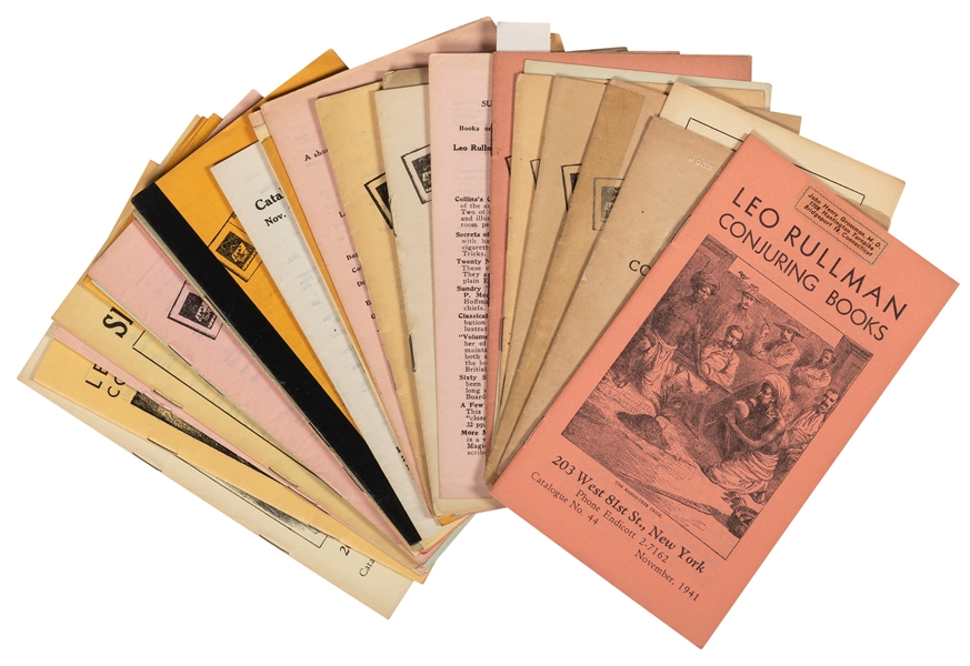  [CATALOGS]. Group of Leo Rullman Conjuring Books dealer cat...