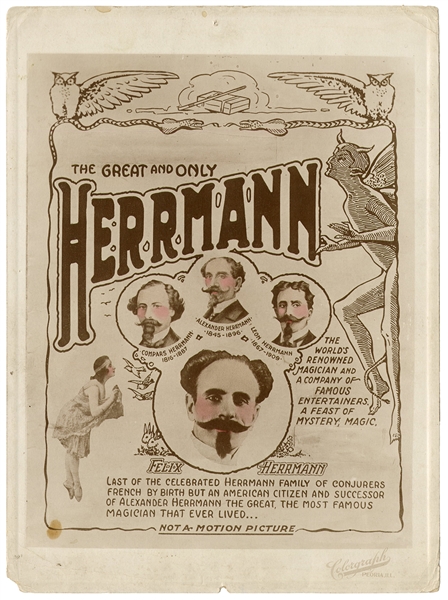  HERRMANN, Felix. The Great and Only Herrmann publicity phot...