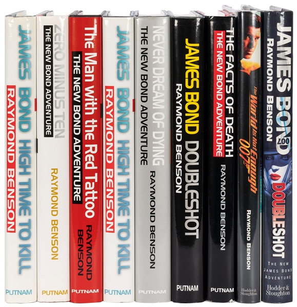  [JAMES BOND]. BENSON, Raymond. A group of 9 signed titles, ...