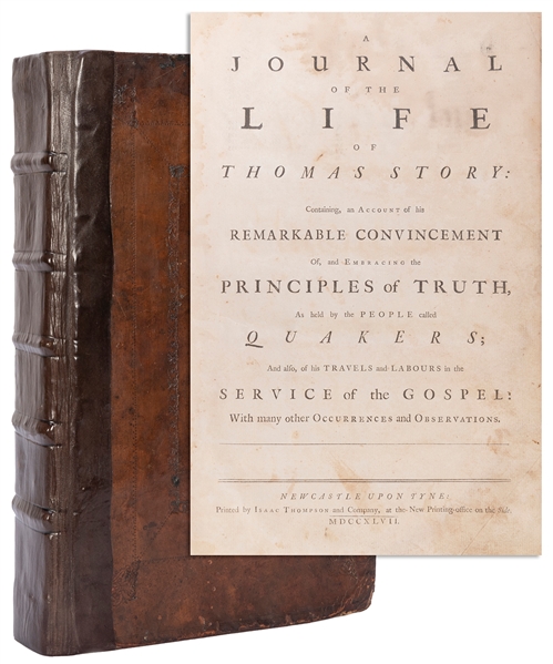  [PENNSYLVANIA – QUAKERS]. STORY, Thomas (1670–1742). A Jour...