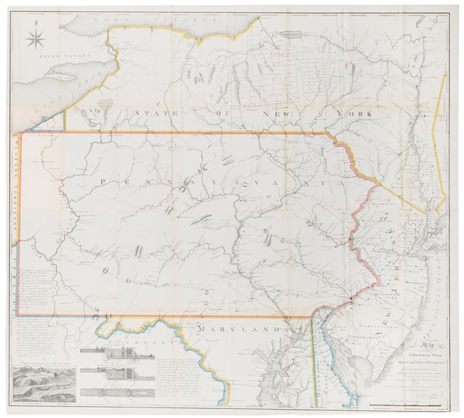  [PENNSYLVANIA]. A group of 13 maps, including: Map Exhibiti...