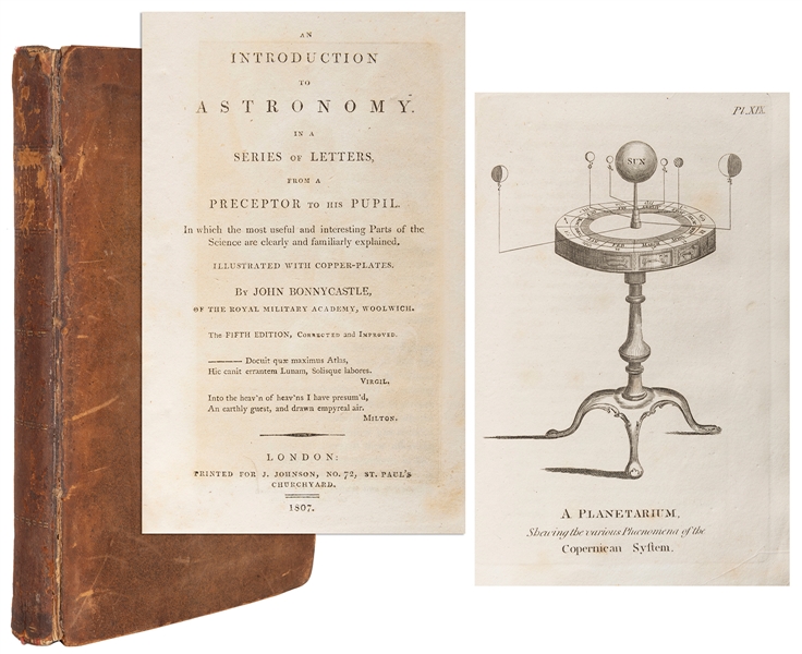  [ASTRONOMY]. BONNYCASTLE, John. An Introduction to Astronom...