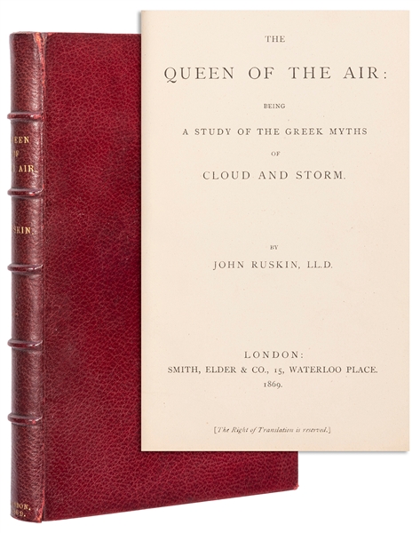  [BINDING]. RUSKIN, John (1819–1900). The Queen of the Air: ...