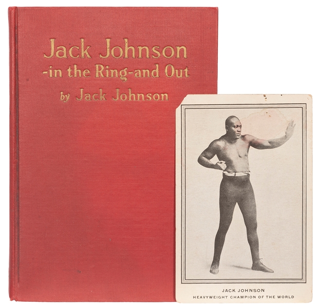  [BOXING]. JOHNSON, Jack (1878–1946). Jack Johnson in the Ri...