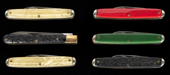  Color Changing Knife Collection. A grouping of six knives f...