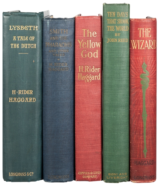  HAGGARD, H. Rider (1856–1925). A group of 5 FIRST EDITIONS,...