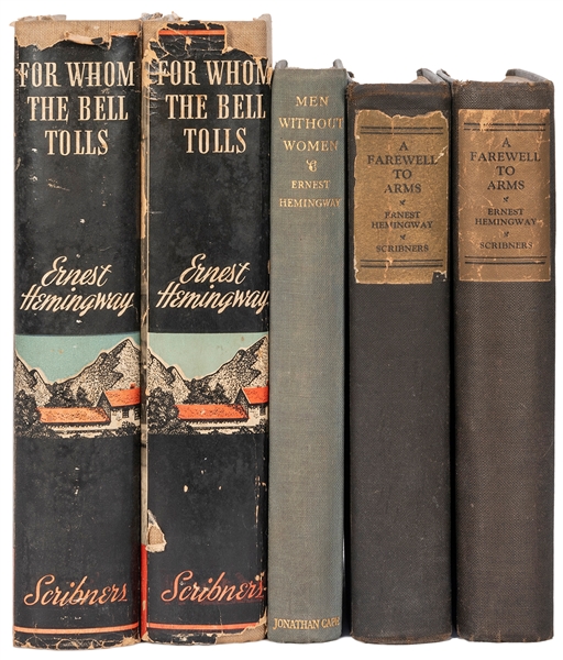  HEMINGWAY, Ernest. A group of 5 first editions, including: ...