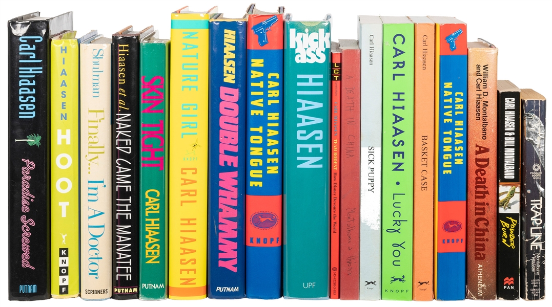  HIAASEN, Carl (b. 1953). A group of 16 volumes, including: ...