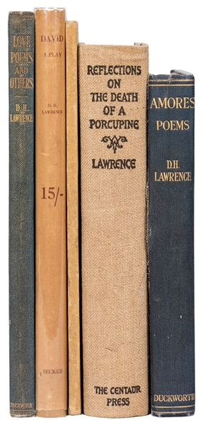  LAWRENCE, D.H. A group of 5 works, including: Love Poems an...