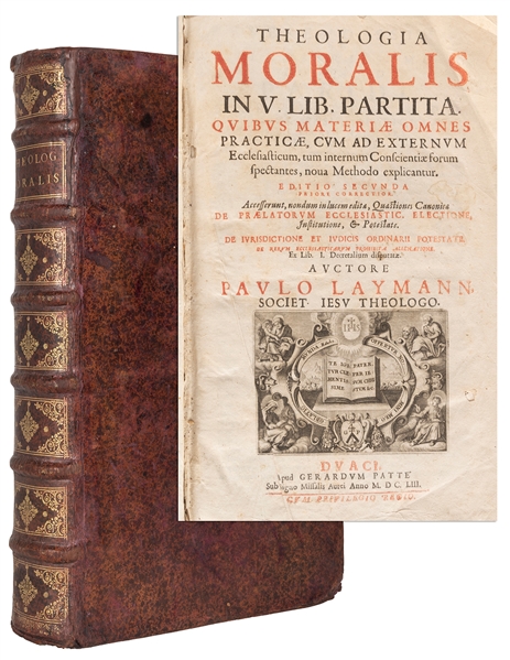  LAYMANN, Paulo (1574–1632?). Theologia moralis in V. lib. p...