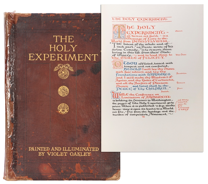  OAKLEY, Violet (1874–1961), artist. The Holy Experiment: A ...