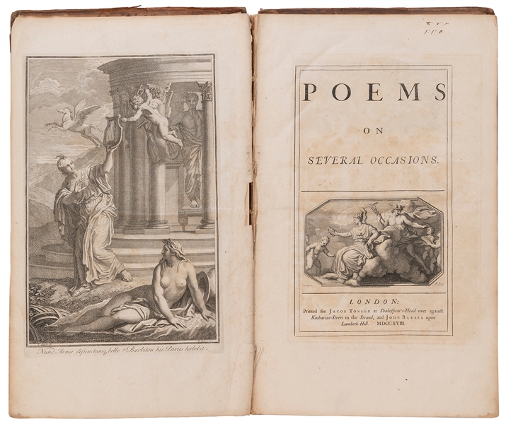  PRIOR, Matthew (1664–1721). Poems on Several Occasions. Lon...