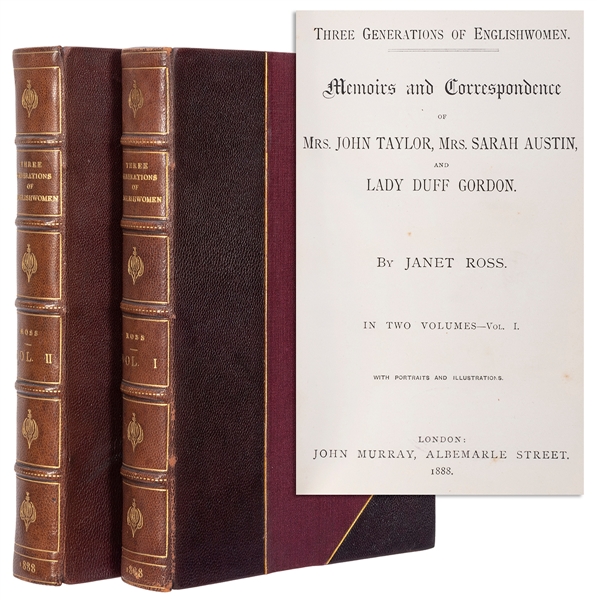  ROSS, Janet (1842–1927). Three Generations of Englishwomen:...