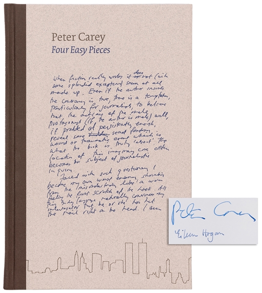  [SMALL PRESS]. CAREY, Peter. Four Easy Pieces. London: Belm...