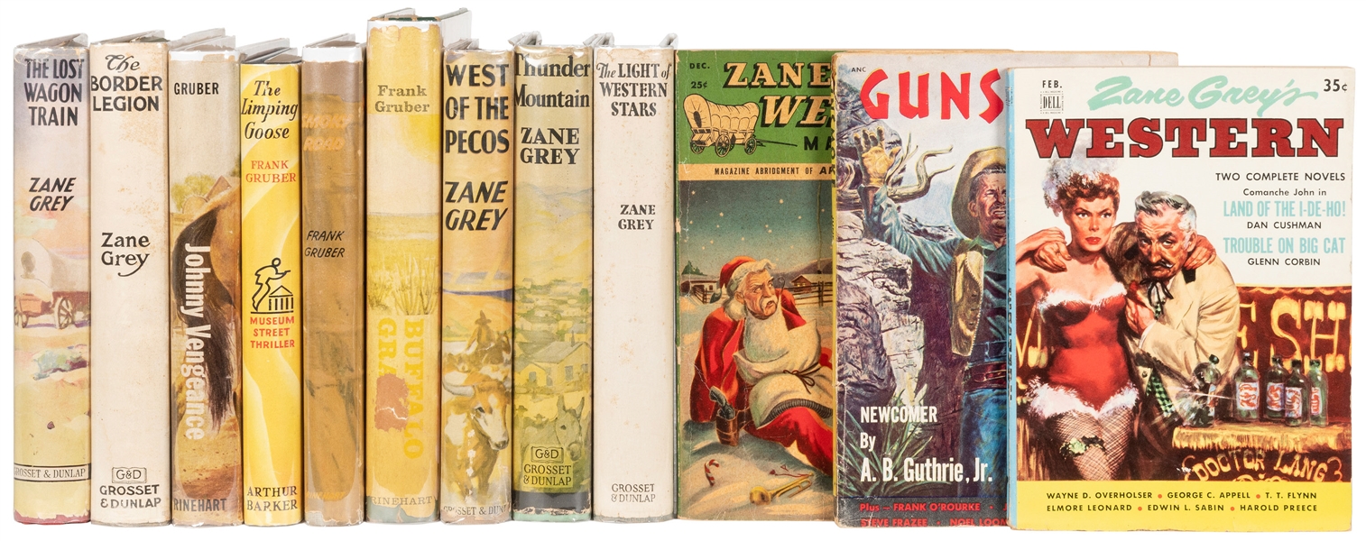  [WESTERN LITERATURE]. A group of 12 works by Zane Grey and ...