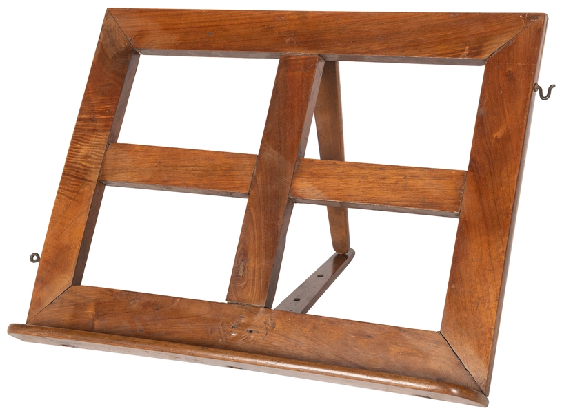  Adjustable wooden book stand with windowpane design. Circa ...