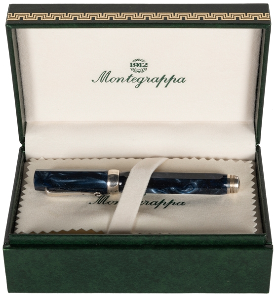  [FOUNTAIN PEN]. Montegrappa 1912. Sterling silver and cellu...