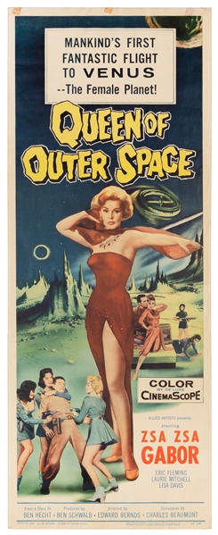  Queen of Outer Space. Allied Artists, 1958. Insert (36 x 14...