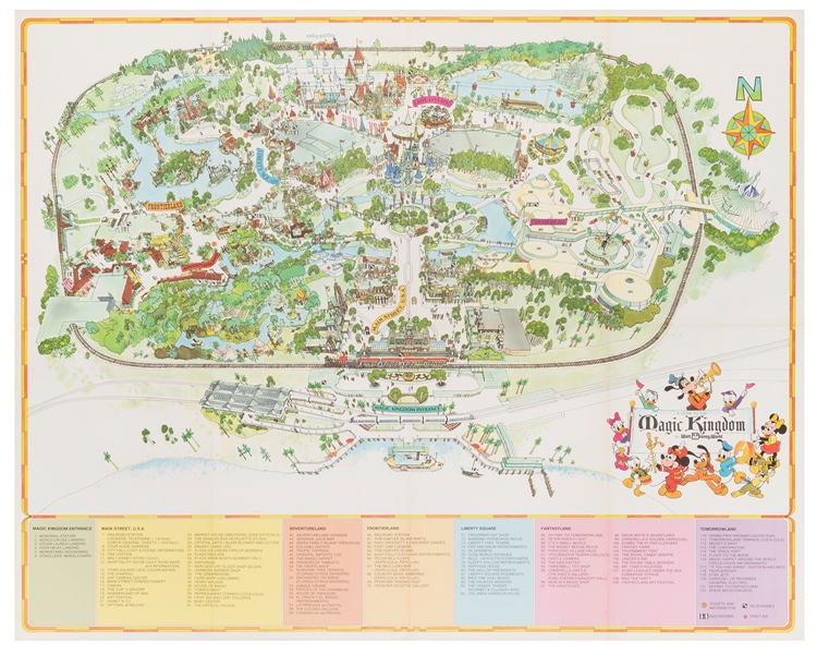  [WALT DISNEY WORLD]. A Guide to the Magic Kingdom. Walt Dis...