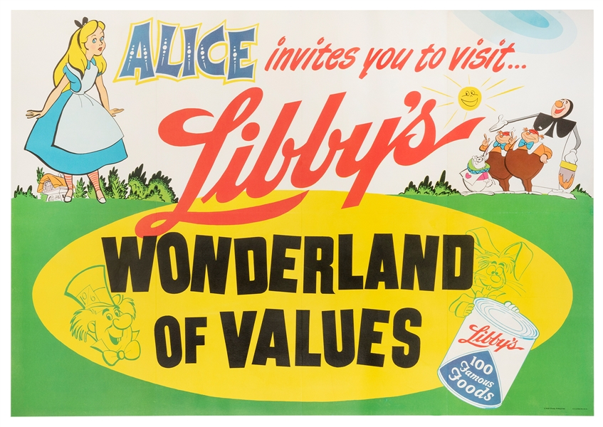  [ALICE IN WONDERLAND]. Libby’s Wonderland of Values. Walt D...