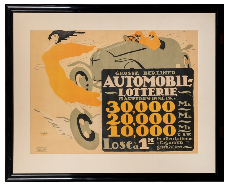  CARÉ. Grosse Berliner Automobil Lotterie. Berlin: Ernst Mar...